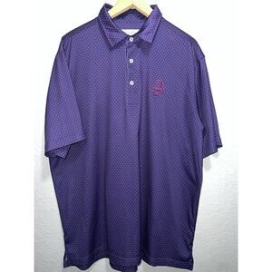 Pinehurst Logo 1895 AOP Geo Golf Polo Shirt Men’s L Performance Donald Ross